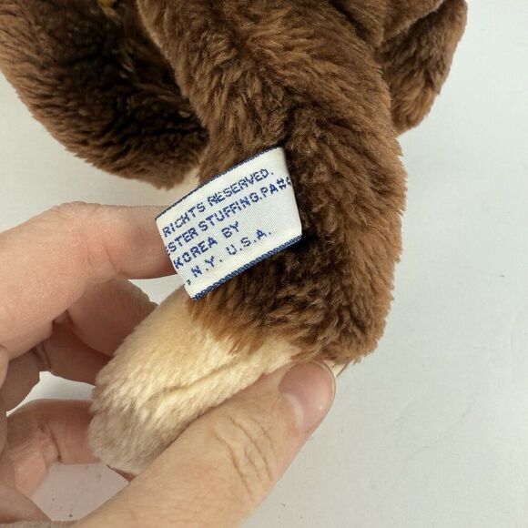 Vintage 1984 Curious George Plush Toy Yellow Shirt And Hat 1984 Eden Toys Inc. - Picture 4 of 6